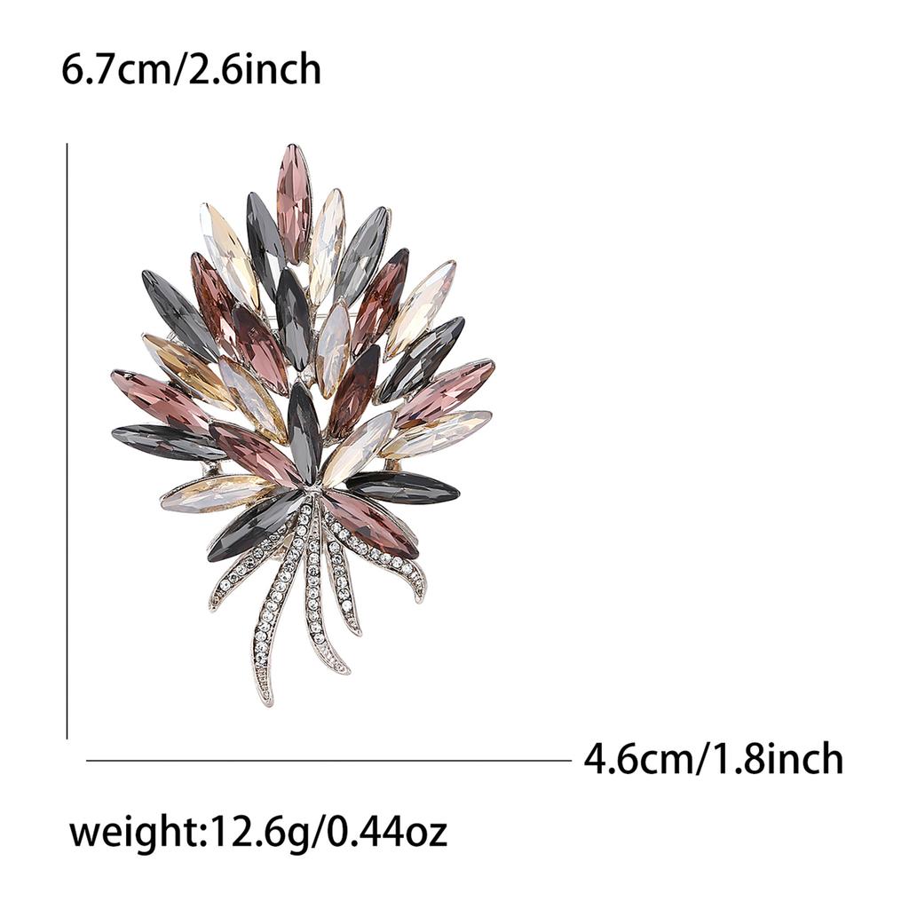Stylish And Elegant Alloy Big Torch Brooch, High-End Temperament Women'S Suit Coat Corsage Jewelry Pin