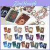 Durable Genshin Impact Card Holder Keychain Pendant Featuring Klee Mona Hutao Xiao Ganyu Sayu Ning Characters