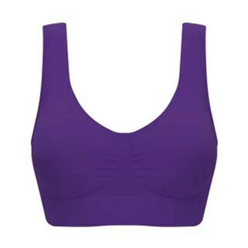 Women Sports Bra Without Pad Sleep Brassiere Underwear Sleep Yoga Sports Bra Vest Plus Size Top No Sponge Insert Pad Bralette