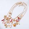 Handmade Layered Flower Starfish Chili Pearl-Style Necklace Set Women Beach Fashion Jewelry