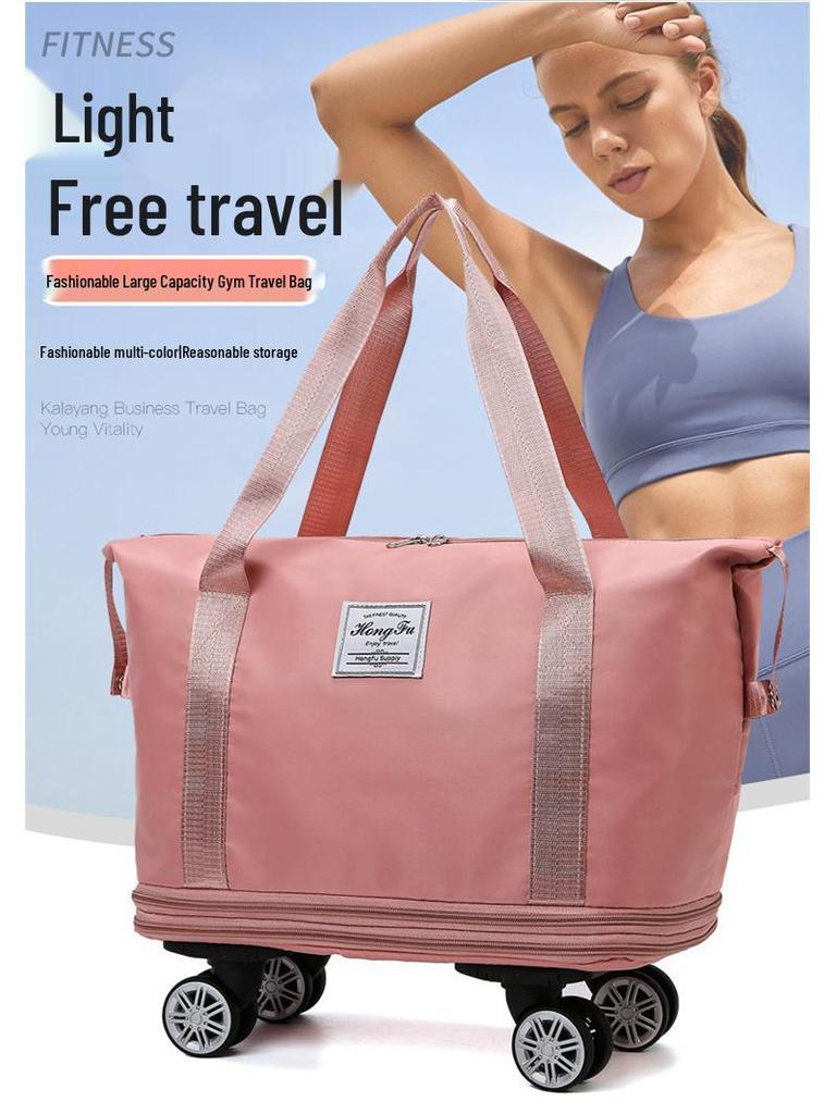 Universal Wheeled Folding Travel Storage Bag: Perfect for Packing Clothes On Short Trips