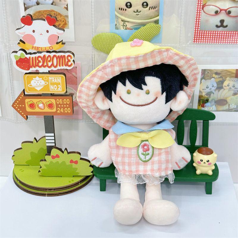 10cm Cotton Doll Clothes Set - 'Sprout's Letter' - Cute Plush Toy Dress-Up Outfit