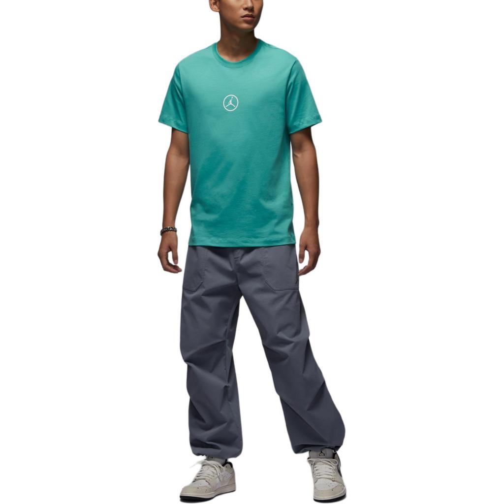 Jordan Flight Essentials Cotton Fashion Crew Neck Short Sleeve T-Shirt Men Tops Washed-Duck-Blue White Black HJ2339-392