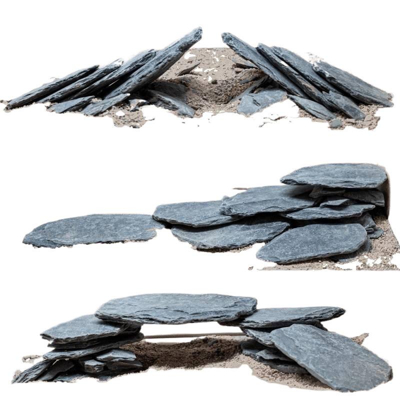 Naturschiefer Bachstein: Aquariumgestaltung & Schildkröten-Sonnenplattform