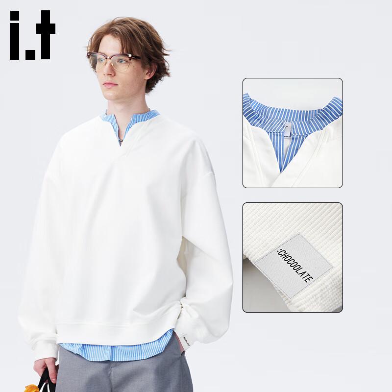 :CHOCOOLATEit Men s Faux Layer Long-Sleeve Sweatshirt 2XL