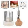 Beading Tool Jewelry Milgrain Tool Set Milgraining Wheels Wooden Handle Vise Stone Setting Milgrain Edges for Jewelry