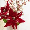 33cm Simulated Christmas Flower Handmade Christmas Tree Decorations  New Year Gift