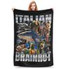 Italian Brainrot Tralalero Tralala Blanket Fleece Decoration  Breathable Warm Throw Blankets for Bedding Outdoor Rug Piece