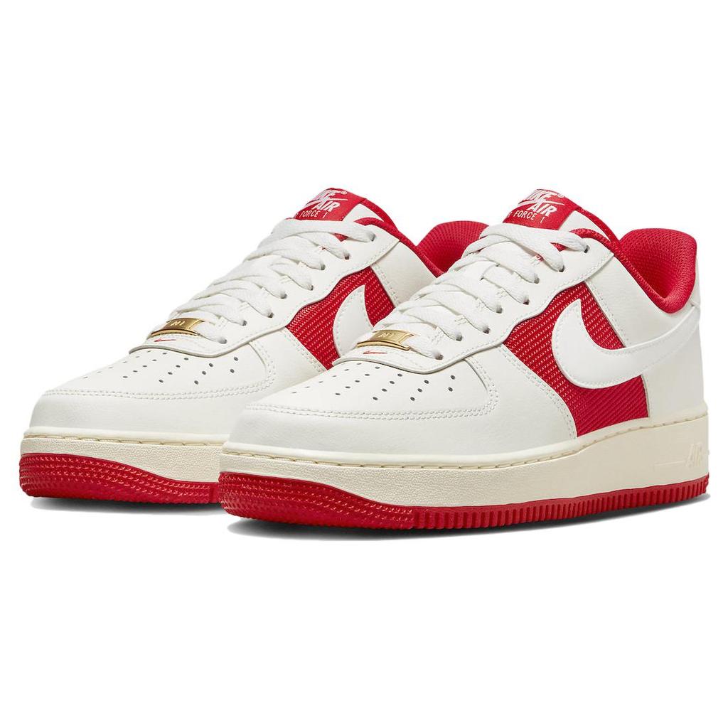 New Nike Air Force 1 Low '07 LV8 Athletic Department Sail University Red FN7439-133