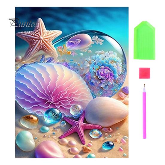 

1 комплект алмазной живописи морской ракушки комплект для рисования стразами DIY картина ремесло для украшения дома F