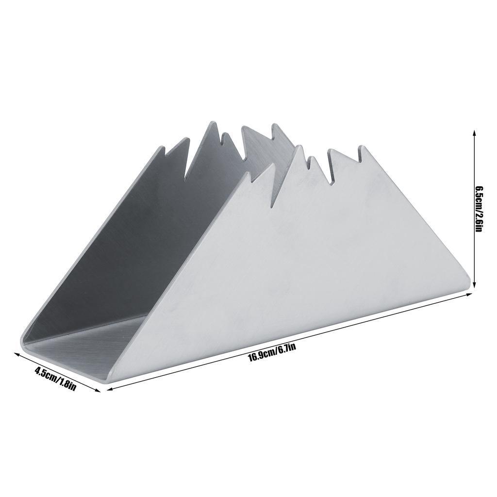 Triangular Napkin Holder Stainless Steel Stand Vertical Tissue Rack for Home Restaurant Hotel