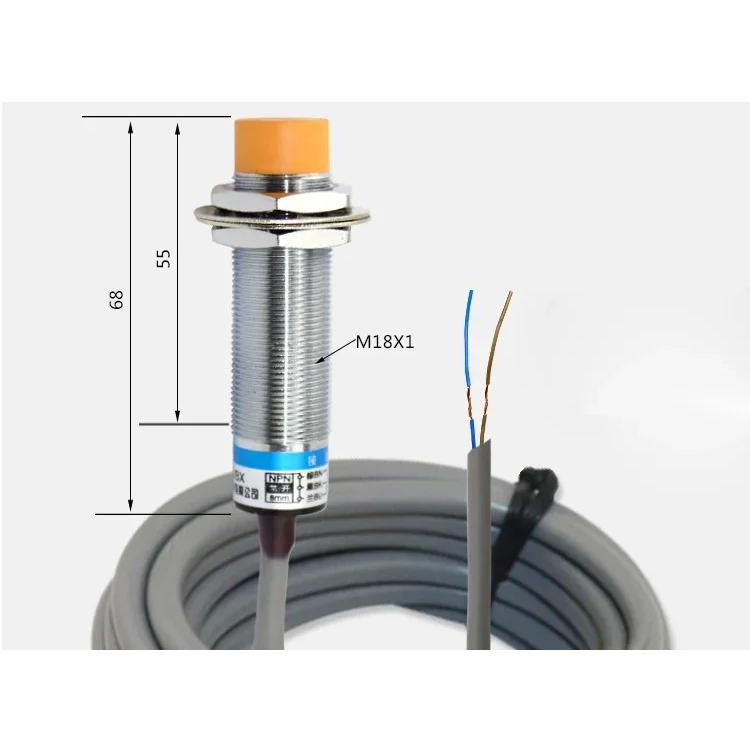 LJ18A3 Cylinder Inductive Proximity Sensor Switch M18 5MM 8MM NPN PNP DC 6~36V BX/BY/AX/AY/EX/DX/EZ/DZ