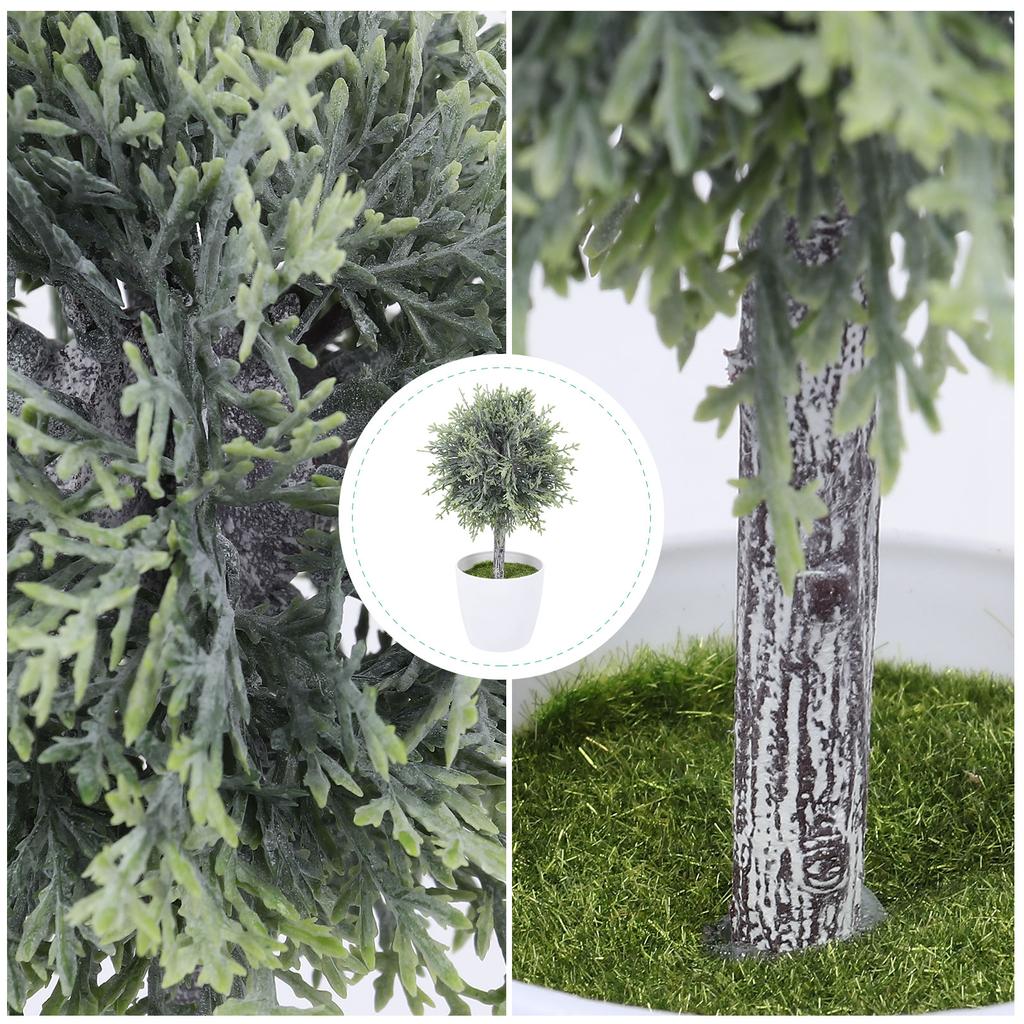 Konstgjord sfärisk krukväxt Falska gröna växter Faux Dekor Simulerad Bonsai Hem
