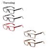 Turezing 3 Pack Reading Glasses For Women Man Rectangular Print Flower Frame Spring Hinge Reader Eyewear