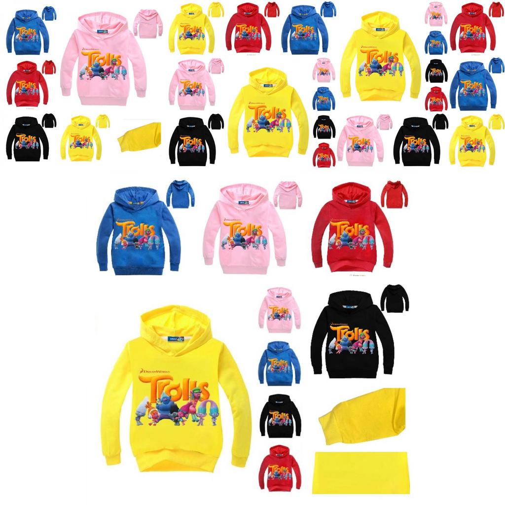 Moletom com Capuz Articulado Poppy do Filme Trolls da Dreamworks Para Crianças Roupas de Algodão Macias e Estilosas