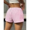 Ladies' Elastic Waist Casual Shorts - Made of Lightweight and Breathable Fabric , Suitable for Both Home and Outdoor Casual Wear, Loose and Soft