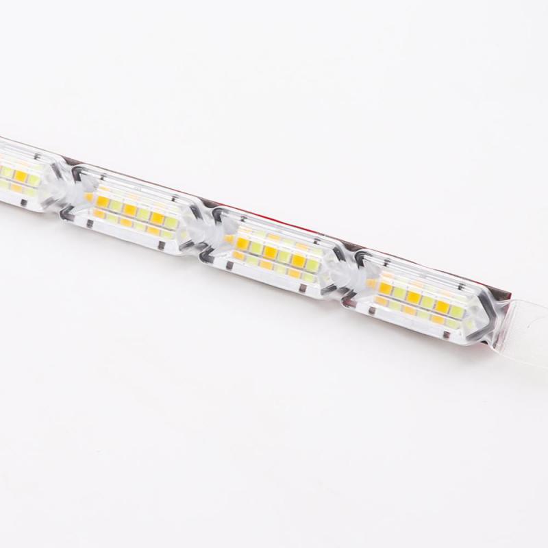 2/1 buc. Lumină de zi LED super luminoasă, rezistentă la apă, flexibilă, DRL, streamer, lampă de semnalizare, benzi de lumină pentru faruri