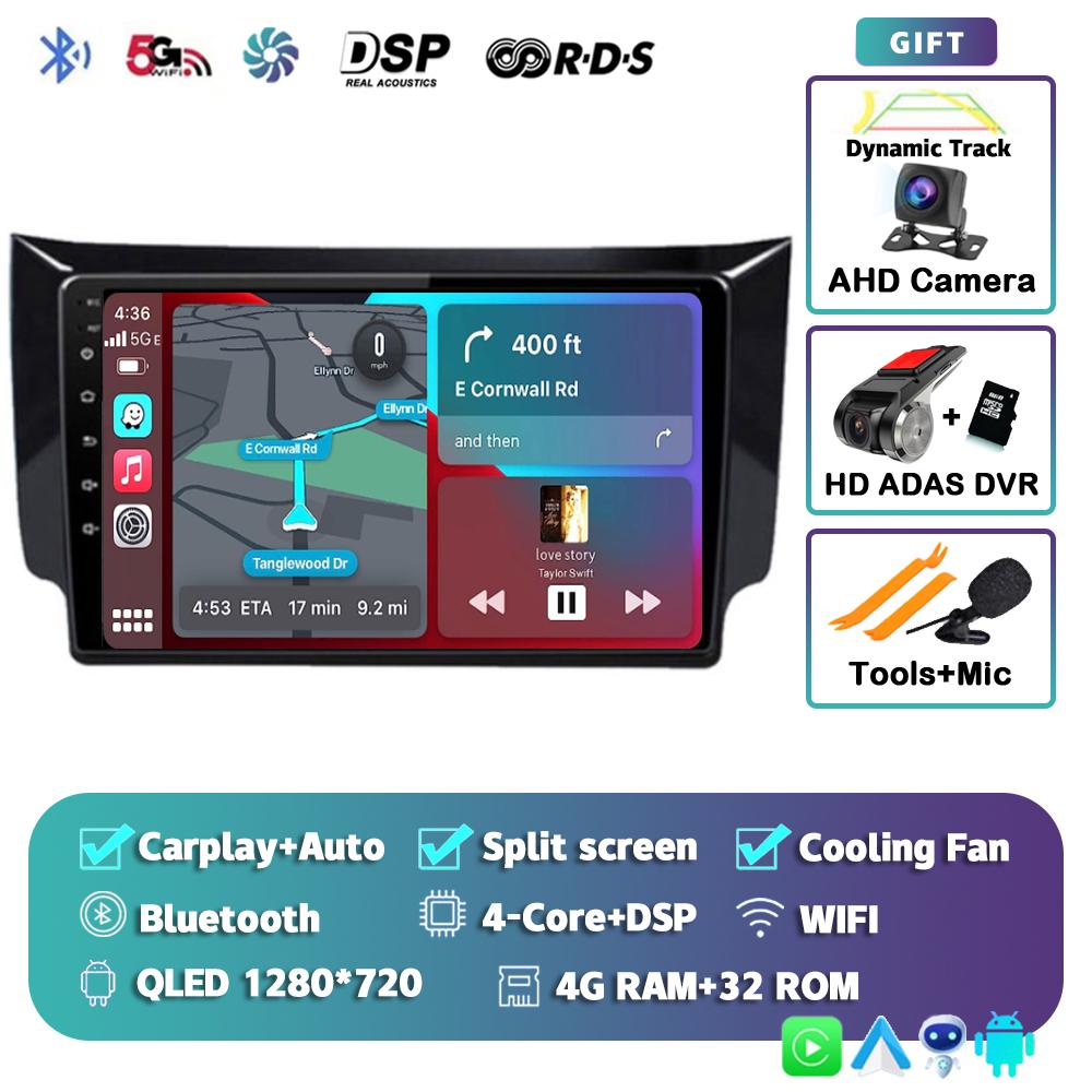 Android 14 Carplay Auto Car Radio For Nissan Sylphy B17 Sentra 12 2012 2013 2014-2018 GPS Multimedia Video Player Stereo 2din 4G