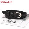 Trendy Simple Retro Silver Buckle Women Slim Waist Belt Casual And Versatile
