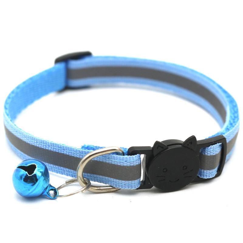 Coleira Refletora para Animais de Estimação Corrente de Pescoço com Guizos Coleiras Ajustáveis para Cães Caminhada Noturna para Cães