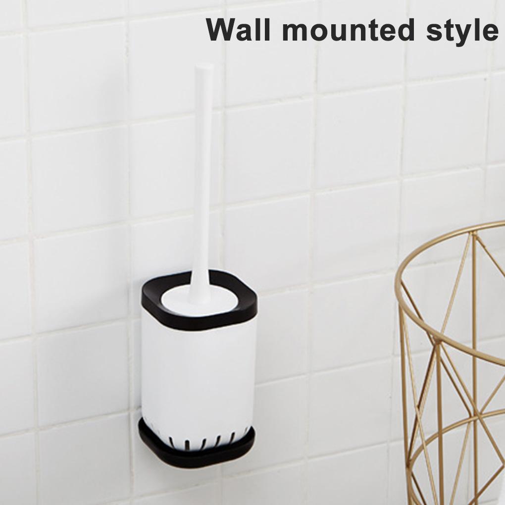 Toiletten-Badezimmer-Silikon-Toilettenbürstenbasis-Reinigungsbürsten-Werkzeugset