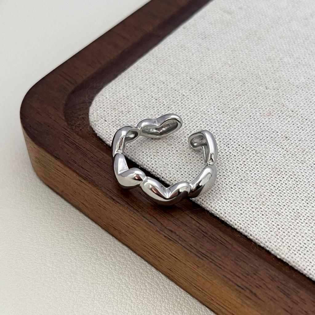 Korean Elegant Multi-Heart Interlinked Ring - Sweet Romantic Gift