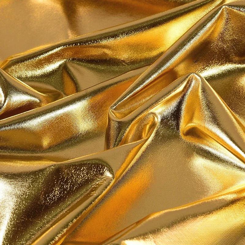 

100x150 см Высокоэластичная Глянцевая Спандекс Стрейч Бронзовая Ткань Для Свадебного Украшения Сценические Ткани Для Одежды 100x150cm