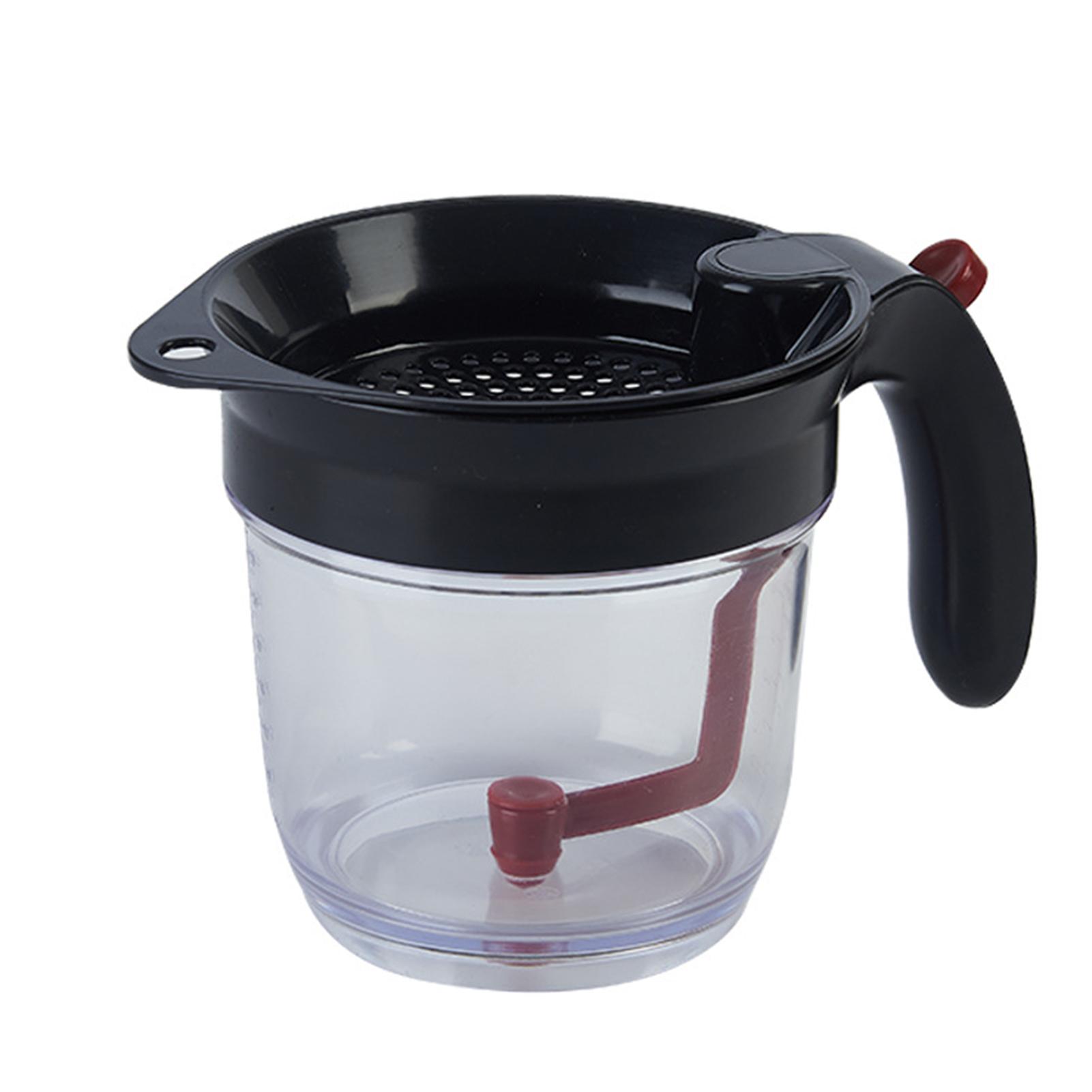 

Чашка-сепаратор для масляного супа, большой емкости 1000 мл, сепаратор жира и масла для кухни, съемный нижний элемент, легко очищается, удаляет масло чёрный