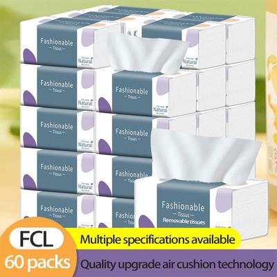 60 Packs of Raw Wood Pulp, 300 Sheets of Tissue Paper, of Toilet Paper, Napkins, Paper Towels, Paper Towels