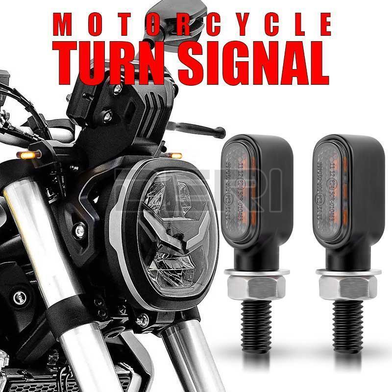 1 Pair Motorcycle Led Mini Turn Signal Light Blinker Indicator Dc 12v Aluminum Alloy E-bike Side
