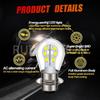 Ruiandsion H6M P15D LED Motorcycle Light Bulb, White AC/DC 6V 2835 28SMD P15D-25-1 High/Low