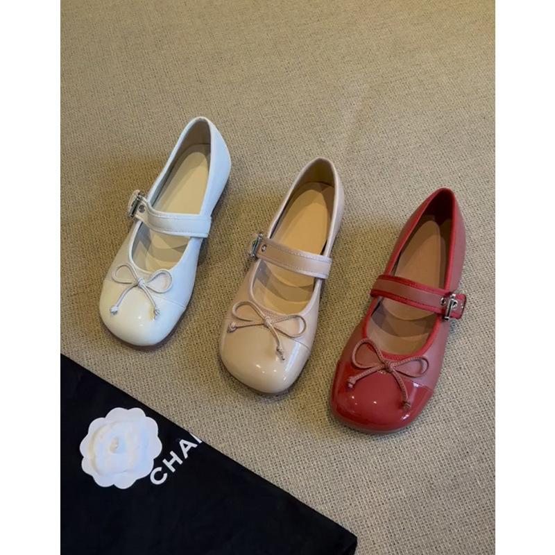 

Туфли-лодочки с мелким вырезом, детские новые балетки, одинарные туфли 35 красный