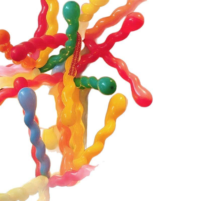 Rainbow Twist Balloons for Wedding and New Home Decor - Colorful Bedside and Living Room Arrangement Supplies