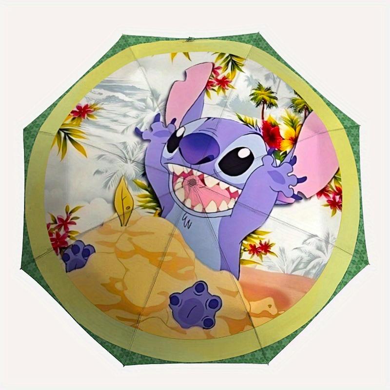 

1pc Stitch Automatic Umbrella | Portable Foldable 8-Rib Manual Open, Casual Accessory, Durable Canopy yy250823055