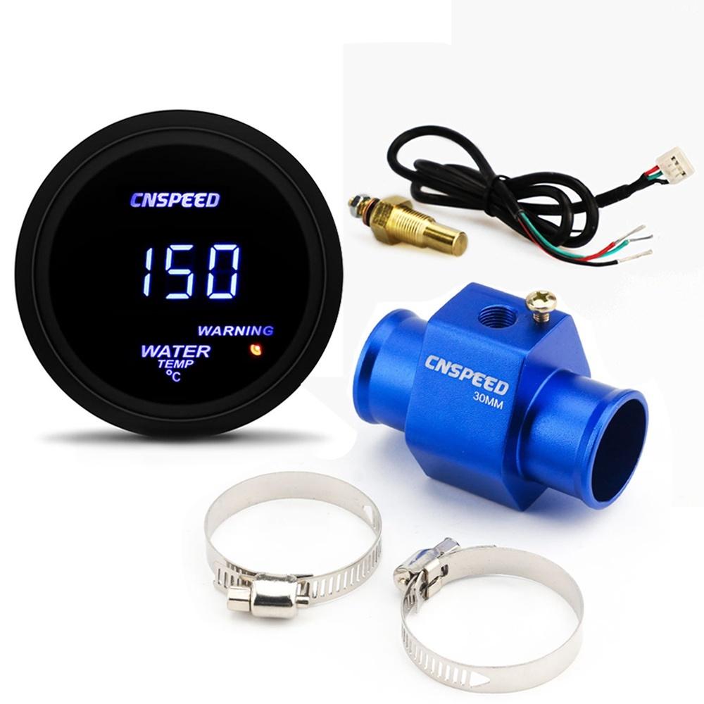 Car Auto 2" 52mm Digital Led Temp Gauge With Water Temperature Sensor 40-150 Celsius Meter With Joint Pipe Sensor Adapter 1/8NPT