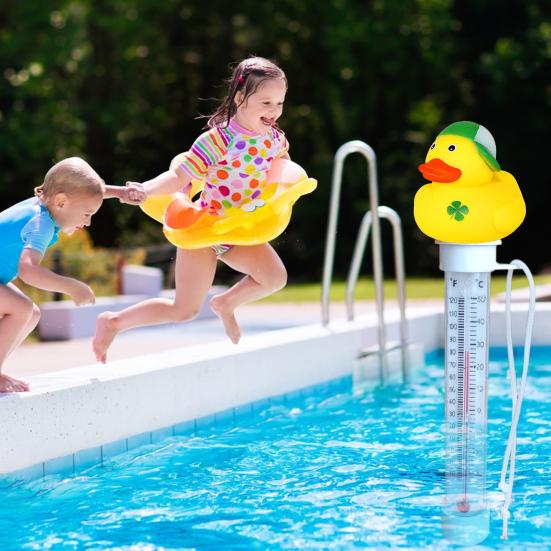 Floating Pool Thermometer Easy To Read Duck Design Water Thermometer for Outdoor Indoor Swimming Pools Spas Hot Tubs Aquariums