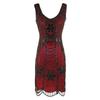 Women's sequined fringed dress dress beaded embroidered vintage evening dress stage performance clothing women's clothing