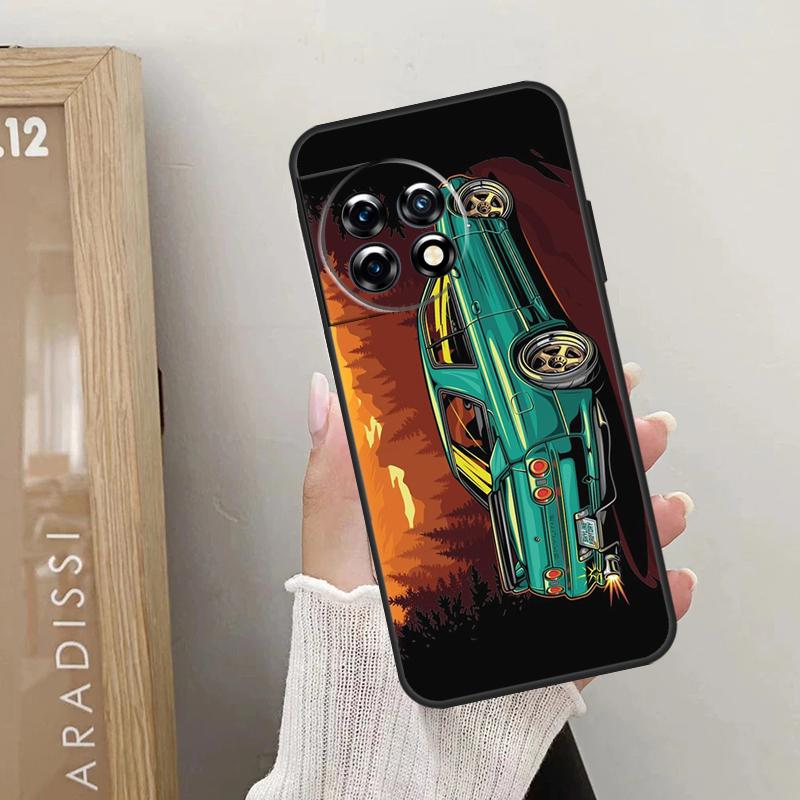 JDM Legend Drift Car Pouzdro Pro OnePlus 11 12 9 10 Pro 9R 10R 10T 12R OnePlus Nord N30 N20 N10 CE 4 2 3 Lite Kryt