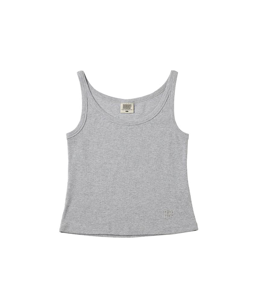 DANGLEDROP Dgdp Square Logo Sleeveless T-Shirt_Melange Gray