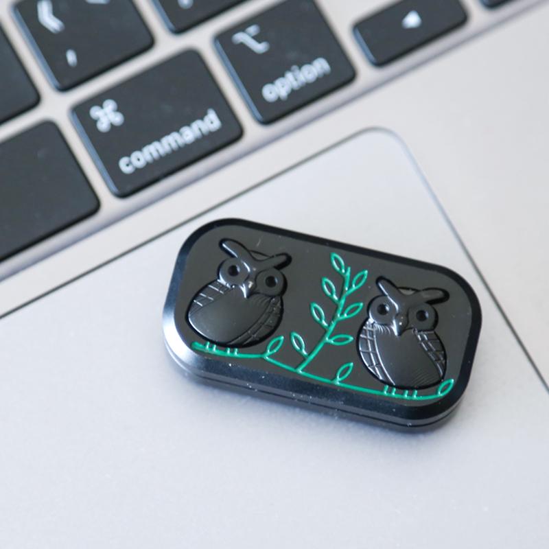 Owl Fidget Spinner Fidget Push Slider Hand Spinner Metal EDC Fidget Toys Office Desk Toys for Adults Kids Gifts