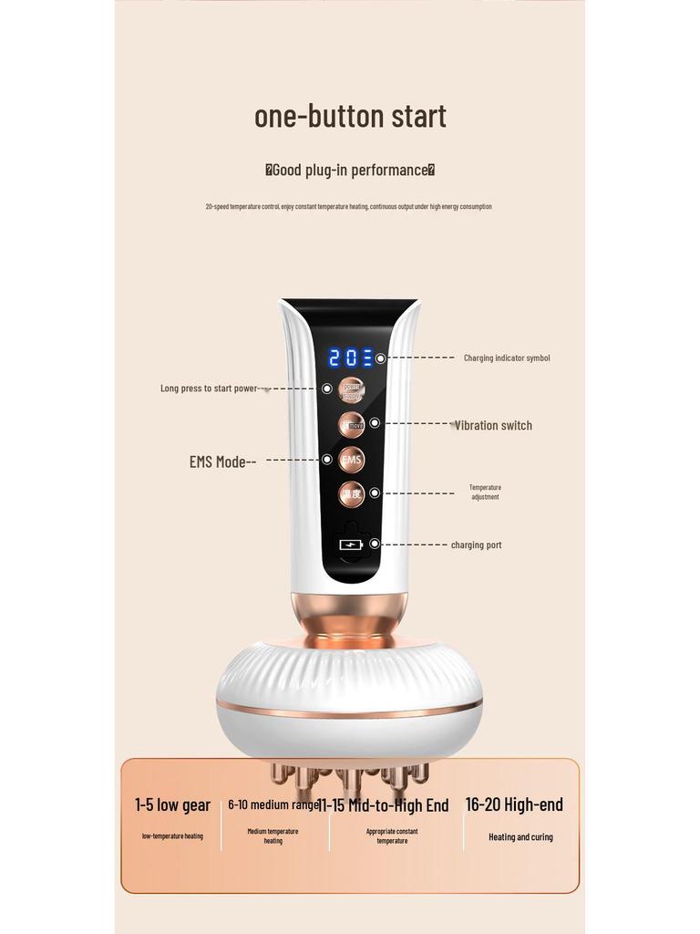 Electric Meridian Massage Brush for Full-Body, Leg, Abdomen, and Back Therapy