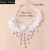 Fashion White Lace Embroidery Necklace Pearl Tassel Choker Neaklaces for Women Party Wedding Jewelry Gifts
