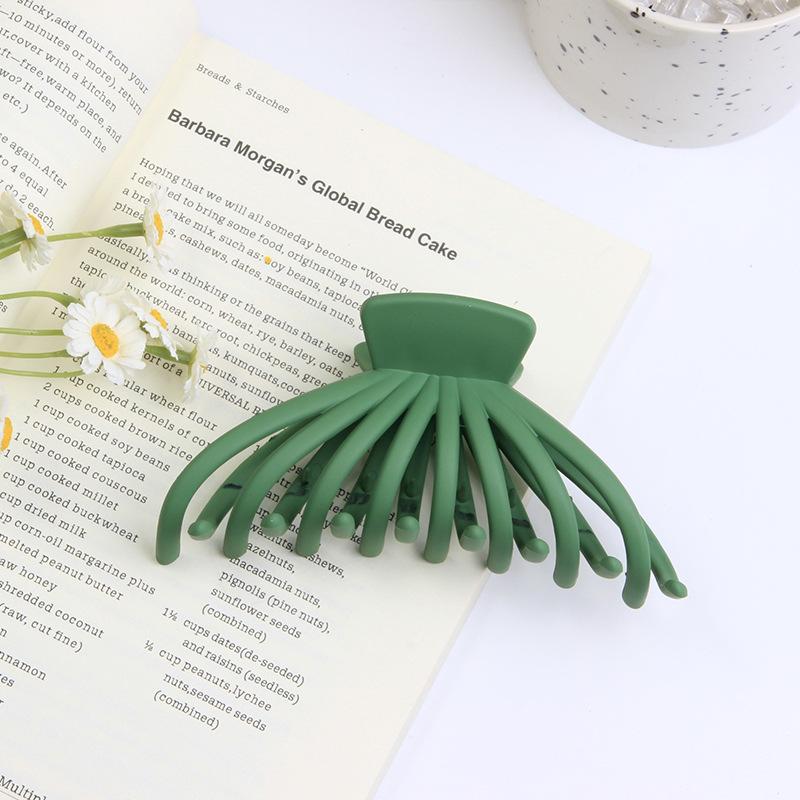 Summer Frosted Solid Color Grab Clip, Large Hair Grab, Fashionable Shower Clip