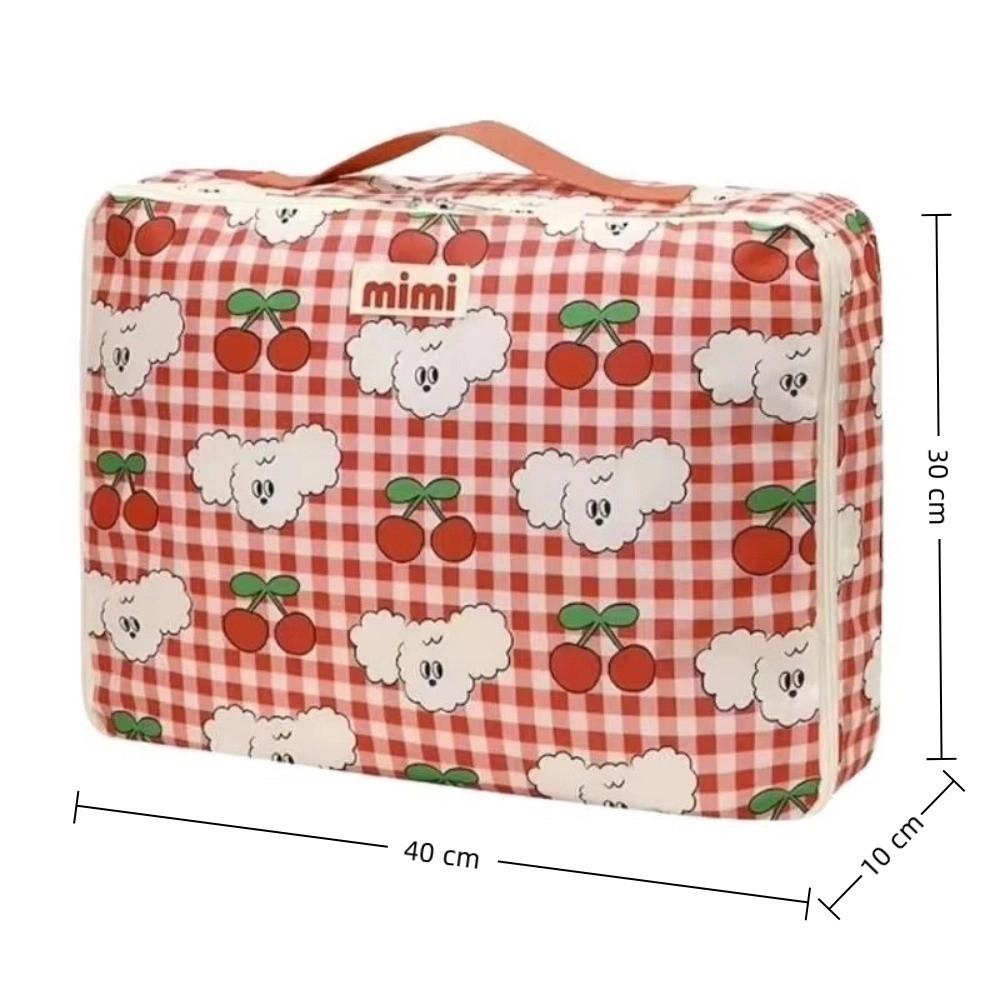 Portable Storage Bag with Zipper Handheld Bag Korean Tote Bag  Storage Organizer