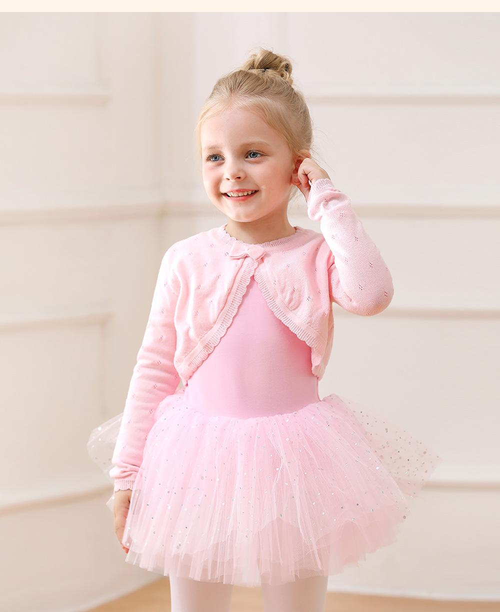 Kids Dance Sweater Knitted Cape Chinese Dance Ballet Performance Practice Wear S