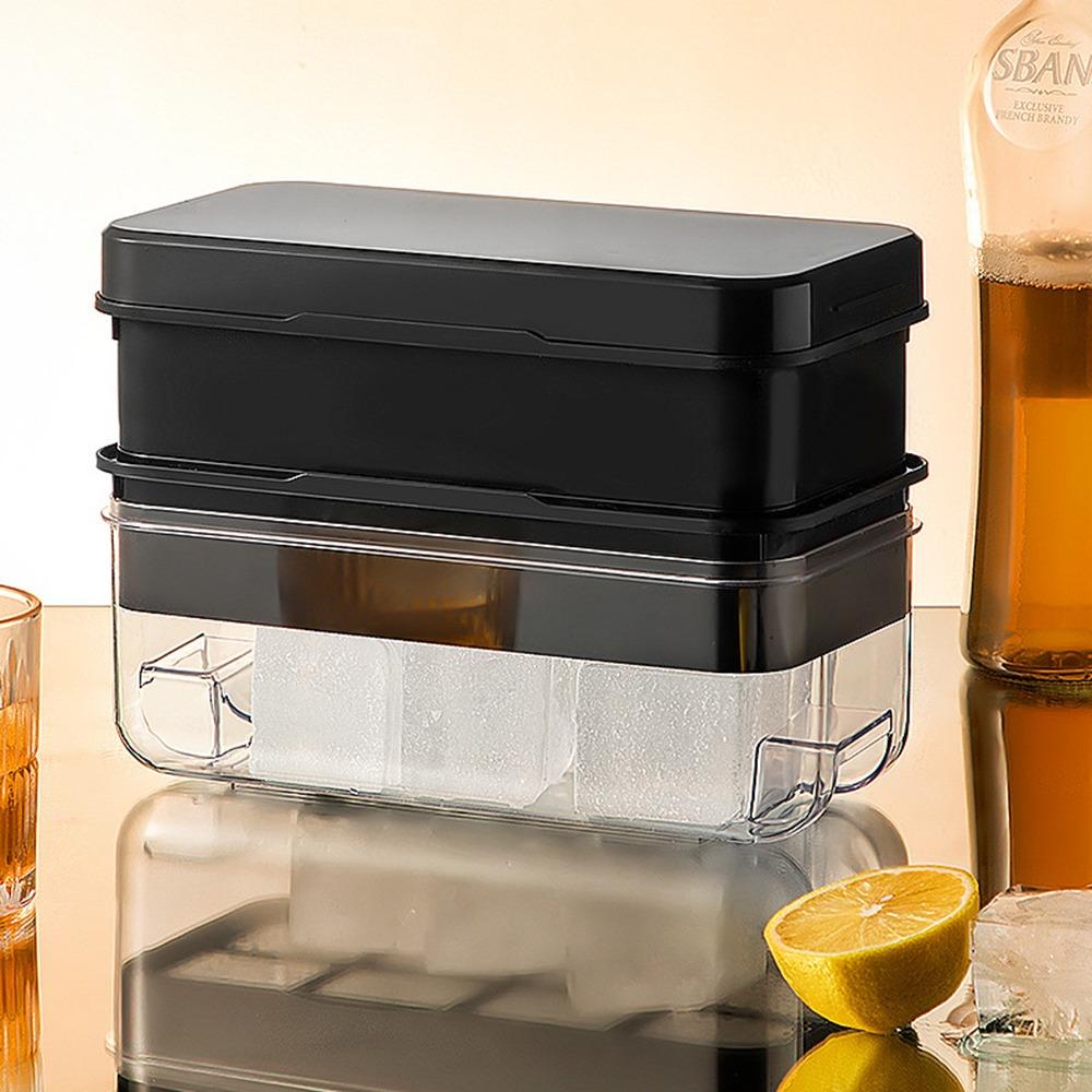 

Bar Gadget Ice Cube Tray Silicone Material Ice Mold Box Ice Maker Mould Kitchen Accessories чорний
