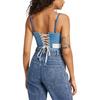 adidas Originals x KSENIASCHNAIDER Damen Denim Korsett Top Mittelblau Helles Denim IW5671