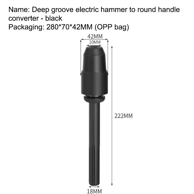 SDS-Plus to SDS-Max Adapter - Carbon Steel Rotary Hammer Converter, Impact Resistant Shank for Labor-Saving Drilling