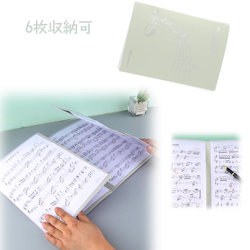 Samkos Partition de Musique Contient 6 A4 4 Partition Musicale Musique Fichier de Musique, Feuilles, Taille, Côtés, Porte-feuilles, Fichier, Couverture, Musique, Inscriptible, Non-Réfléchissant,