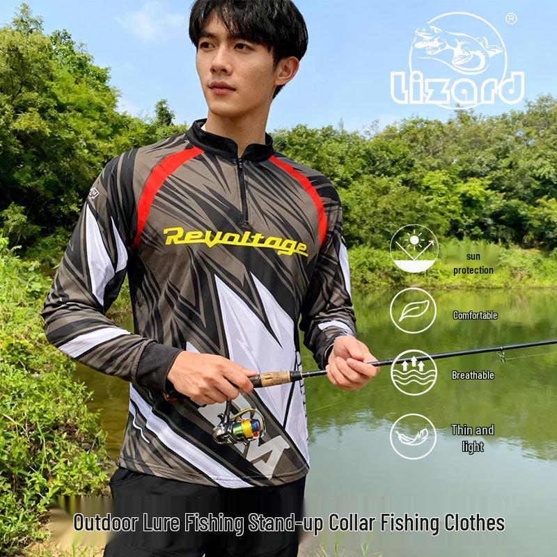 Kemeilong Men s Summer Fishing Jacket - UV Protection, Breathable, Lightweight, Ice Silk Fabric XL
